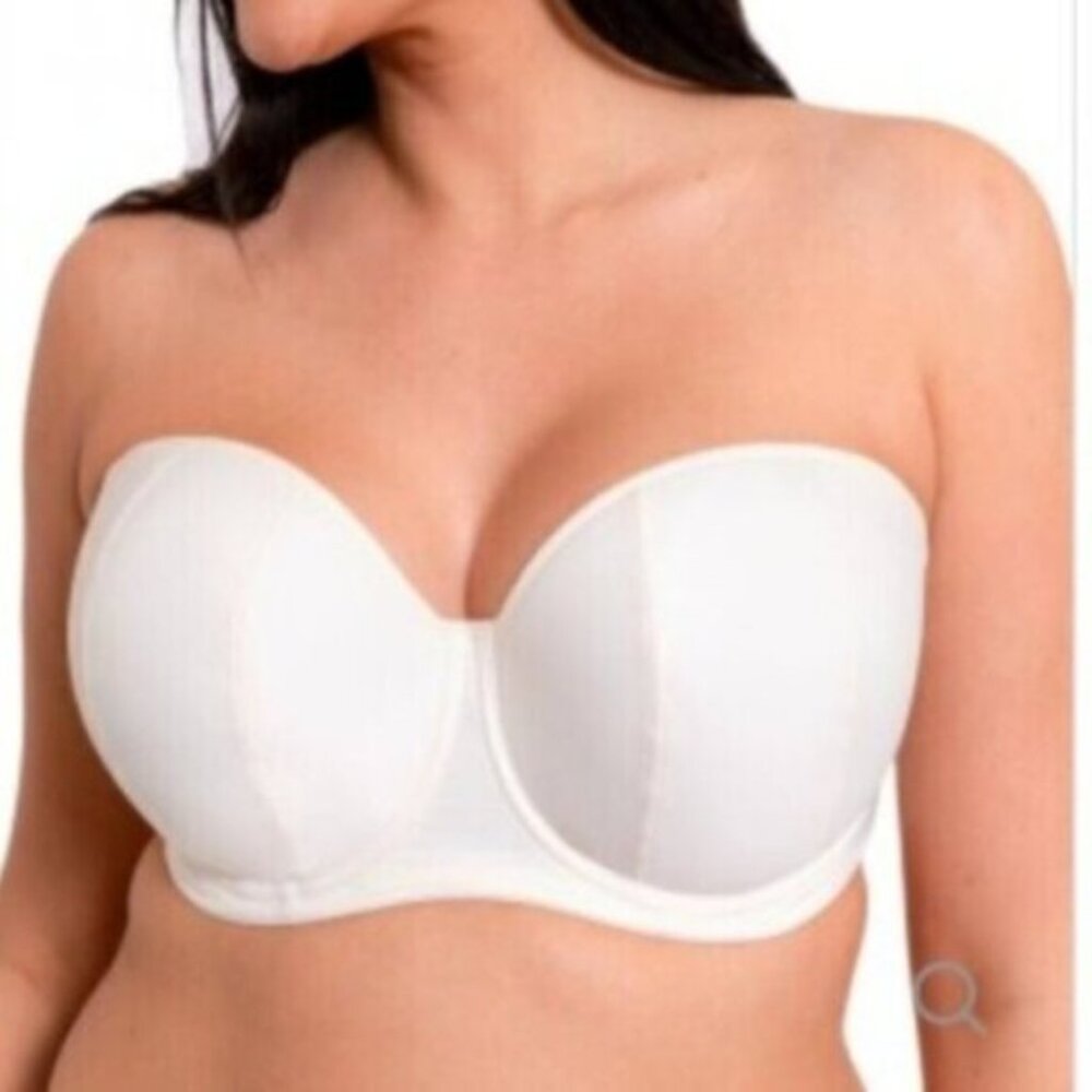 Curvy Kate Luxe Strapless Bra Ivory size 34 E (DD)